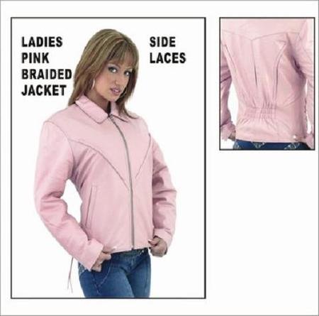 Jackets & Vests Billys Biker Gear LJ2492PNK-MD