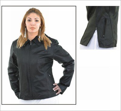 Womens Soft Casual Leather Jacket with Insulated Zip Out Lining, Ladies Leather Outerwear Coat is available in all Sizes, Size : Small, SM, 7 to 8 Jackets & Vests Billy's Biker Gear LJ219B-SM