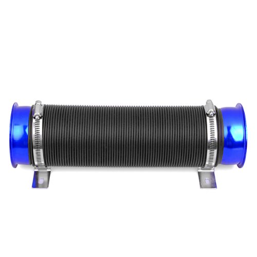 For Car Brand New Universal Fit Blue 3(76mm) Flexible Expandable Cold Air Intake Pipe Tube Duct Emission Control 99Parts CT-11-0012