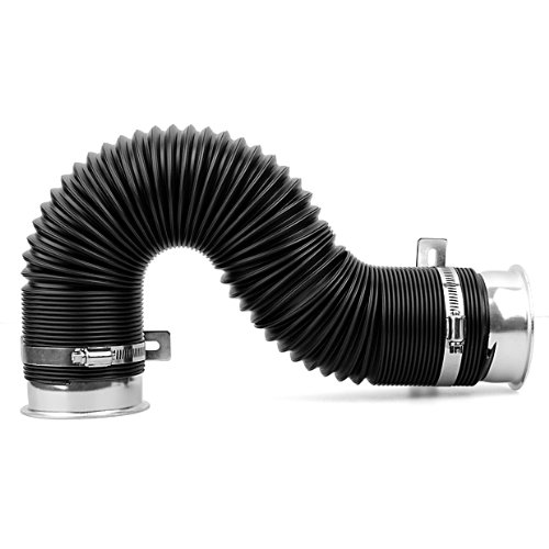 3 (76mm) Turbo Multi Flexible Expandable Cold Air Intake Pipe Tube Charming Claret Silver Universal Fits Air Intake 99Parts CT-11-0011