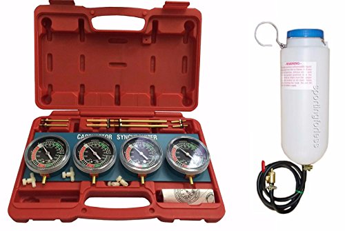 AlphaMoto Vacuum Carburetor Synchronizer Carb Sync Gauge Gas Tank Cb Kz Gs 550 650 750 Brake System alphamoto RMI-TO-007-022