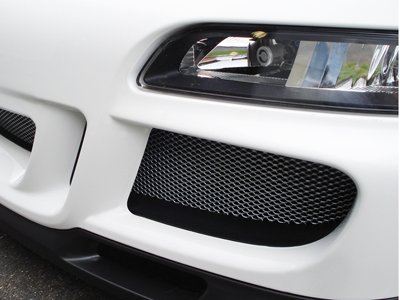 Rennline 2002-2005 C4S/996 Turbo Front Bumper Wire Mesh Grill Kit Silver Bumpers Rennline E120.121Silver