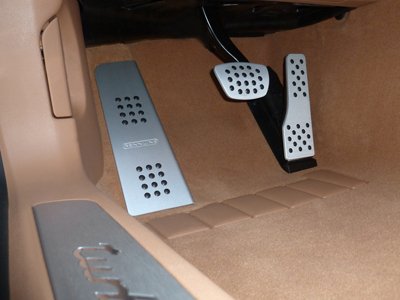 Rennline 2012+ Panamera Aluminum pedal set - tip-3 piece - Accepts Dome Decal Silver Decals Rennline P71.62.102DSilver