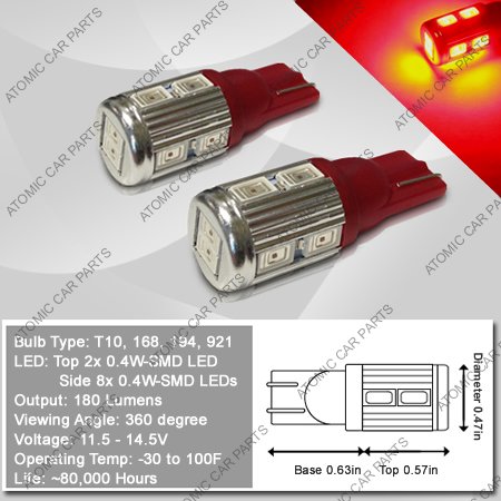 Bulbs ACP T10-10SMD-R