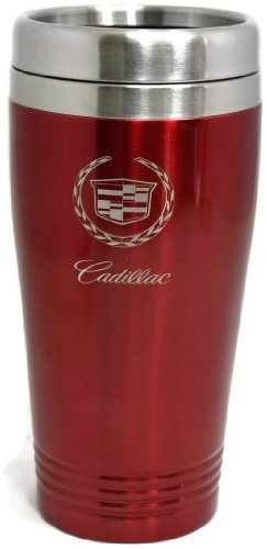 Cadillac Travel Mug Travel Coffee Mug Cup Stainless Steel Tea Mug Thermo - Red Cup Holders CAD.RED