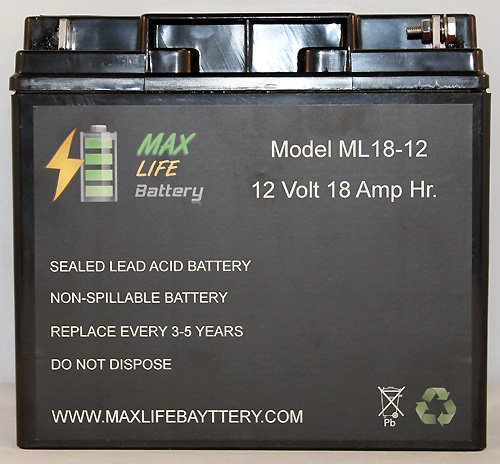 Uninterrupted Power Supply (UPS) Max Life Battery ML18-12ALT96