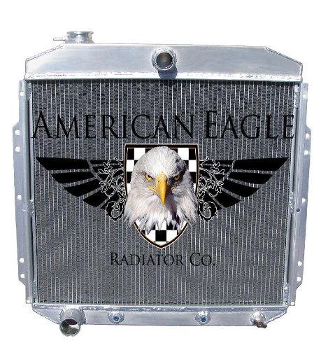 Champion Cooling Systems, 2 Row with 1 Tubes All Aluminum Replacement Radiator For 1953-1956 Ford Pickup Truck, Engine applications: V6, V8, Doesn't work on Flat head , American Eagle Part #AE5356 Radiators American Eagle AE5356