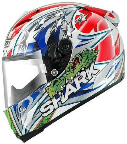 Shark Race-R Pro Corser Replica Motorcycle Helmet - White/Red/Green (Large) Helmets Shark HE8635DWRGL