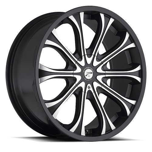 Platinum Mogul 20 Black Wheel / Rim 5x115 & 5x120 with a 43mm Offset and a 74 Hub Bore. Partnumber 408-2820B+43 Car Platinum 408-2820B+43