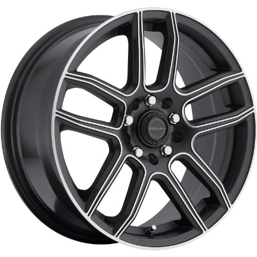 Focal F-03 16 Black Wheel / Rim 5x4.5 & 5x4.25 with a 42mm Offset and a 73 Hub Bore. Partnumber 425-6714SB+42 Car Focal 425-6714SB+42