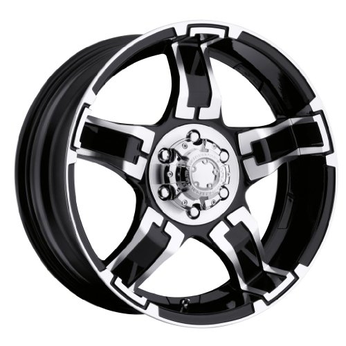 Ultra Drifter 16 Black Wheel / Rim 6x5.5 with a 25mm Offset and a 100 Hub Bore. Partnumber 194-6884B Car Ultra 194-6884B