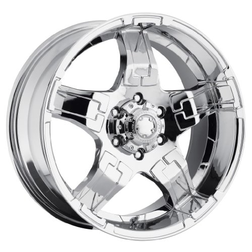 Ultra Drifter 17 Chrome Wheel / Rim 6x5.5 with a 0mm Offset and a 106 Hub Bore. Partnumber 193-7883C Car Ultra 193-7883C