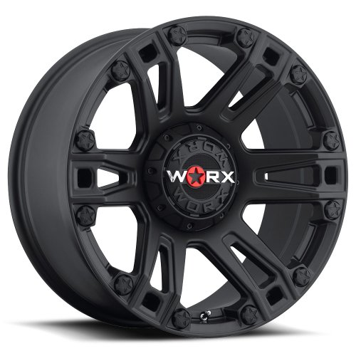 Worx Beast 20 Black Wheel / Rim 5x4.5 & 5x5 with a -12mm Offset and a 81.5 Hub Bore. Partnumber 803-2904SB12 Car Worx 803-2904SB12