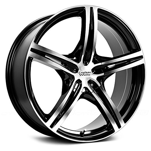 Cruiser Alloy Eclipse 18 Machined Black Wheel / Rim 5x4.5 & 5x120 with a 42mm Offset and a 74.1 Hub Bore. Partnumber 917MB-8755742 Car Cruiser Alloy 917MB-8755742