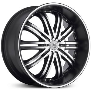 TIS 532MB 20 Black Wheel / Rim 5x4.5 & 5x4.75 with a 18mm Offset and a 83.82 Hub Bore. Partnumber 532MB-2850418 Car TIS 532MB-2850418