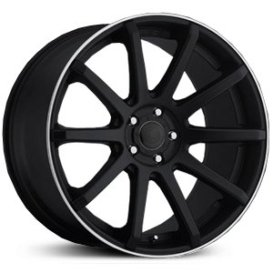 Dropstars 643B 22 Black Wheel / Rim 5x115 & 5x120 with a 20mm Offset and a 74.1 Hub Bore. Partnumber 643B-2295520 Car Dropstars 643B-2295520