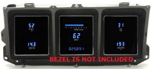 73-79 Ford Truck 78-79 Ford Bronco/E-Series Van VFD instrument system w/Blue and Teal Lenses Gauge Sets Dakota Digital VFD3-73F-PU-Z