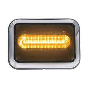 Perimeter Light, LED, Amber, Rect, 8-1/2 L Lighting Assemblies & Accessories Code 3 4612ABZ-75