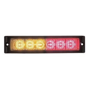 Lighthead, LED, Ambr/Red, Surf, Rect, 6-1/4 L Bulbs Code 3 XT6RA