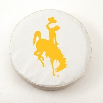 Holland Bar Stool TCNWymngWT 24 x 8 Wyoming University Tire Cover, White Cleaners Holland Bar Stool TCNWymngWT