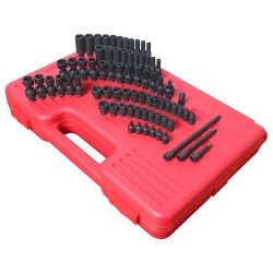 74 Piece 1/4'' Drive Master SAE and Metric Impact Socket Set 1/4'' DR 74 PC SAE/ MET MASTER IMPACT Individual Sockets Sunex Tools