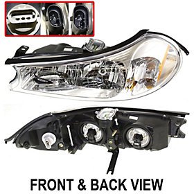 FORD CONTOUR 98-00 HEAD LAMP LH, Assembly Headlight Bulbs TLN Auto Parts 20-5166-00