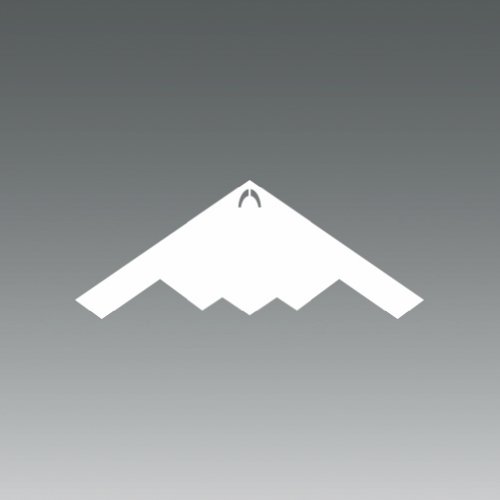 (2x) B-2 Spirit - White - Sticker - Decal - Die Cut Decals CGF Designs A156-WHT-2