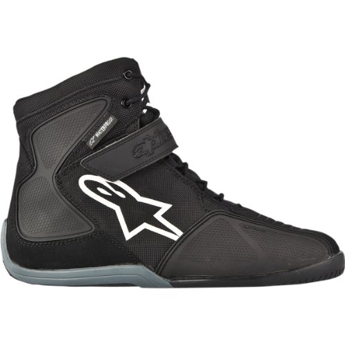 Alpinestars FastBack Waterproof Shoes , Primary Color: Black, Size: 13.5, Distinct Name: Black/White/Gray, Gender: Mens/Unisex 2510012153-13.5 Boots Alpinestars 2510012153135