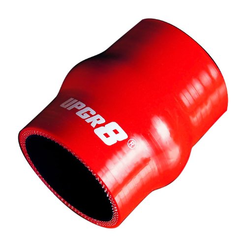 Upgr8 U8910-51-02 Universal 4-Ply 2.0'' High Performance Red Hump Coupler Silicone Hose Vacuum UPGR8 U8910-51-02