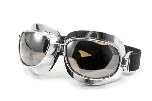 Motorcycle Bike Scooter Aviator Pilot Cruiser Smoke Black Goggles Goggles Neverland-motor(Automotive & Powersports) M11-13-B