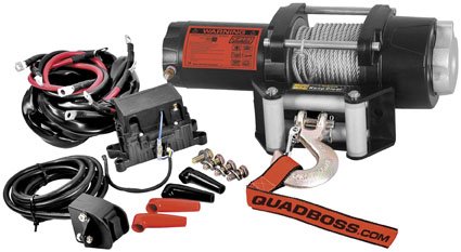 QuadBoss 2,500LB Winch w/Wire Cable - -- Winches Quadboss 60-8700