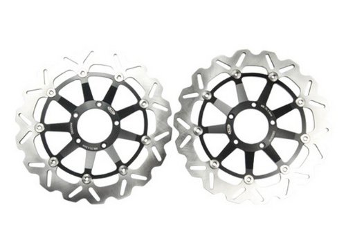 1 Pair Motorcycle Brake Disc Rotor Fit For DUCATI 848 850 10 FRONT - L / R Black Rotors E-TOP DBS064W009