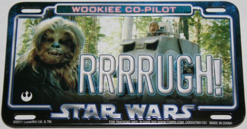 RRRRUGH! - 2011 Star Wars Power Plate - Authentic Metal Mini Star Wars License Plate with Magnetic Back Frames Star Wars