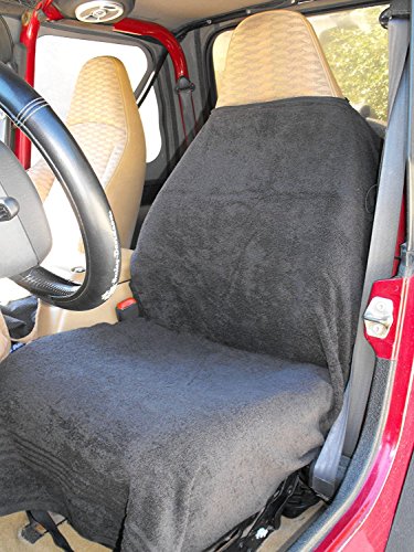 BLACK Car and Truck Towel Seat Cover Keeps your seats clean, Stay comfy in heat and cold, Easy cleanup,Washable absorbant, Flexable straps for easy On/Off Accessories Torka Car/Truck Seat Cover Black
