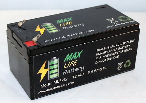 12V 3.4AH Sealed Lead Acid (SLA) Battery for BB BP3-12 12V Max Life Battery ML3-12ALT4