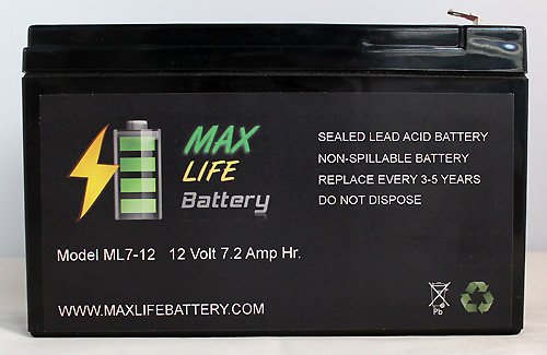Batteries & Battery Chargers Max Life Battery ML7-12ALT3