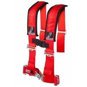 Dragonfire 4-Point 3 H-Style Harness with Sternum Clip - Red Wiring Harnesses Dragonfire 52-0922