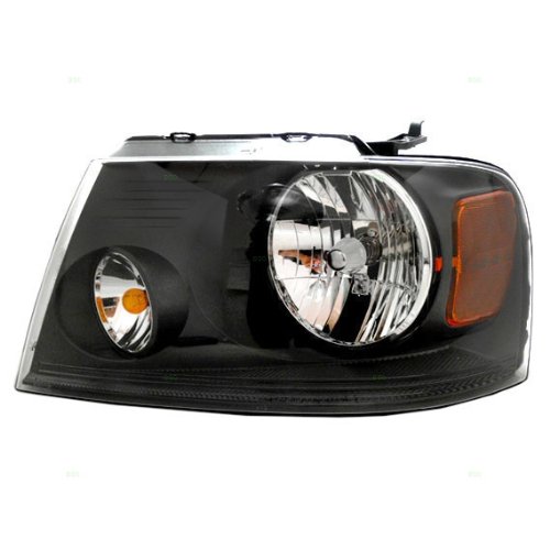 04-08 Ford F150 Headlamp Assy W/Platinum Bezel Lh Headlight Bulbs Aftermarket Replacement 3221-2017L