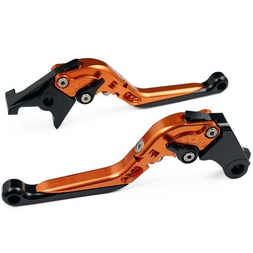 Orange CNC 6 Position Folding Foldable Extendable Brake Clutch Lever for SUZUKI GSR600/ABS 2006 2007 2008 2009 2010 Drive Train Yonglong LCY153
