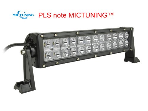 MicTuning 4× MIC-BC272 13.5 inch - 72W CREE LED Lights Bar Flood Beam CREE 3W LED - 5000 Lumen Better Then Rigid E Series 4×4 Off Road Polaris Razor ATV SUV UTV Jeep Lighting MicTuning MIC-BC272