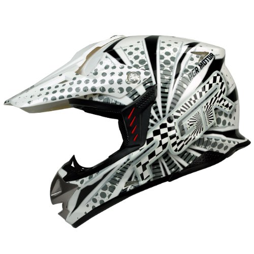 PGR SX01 VORTEX Motocross MX BMX Dirt Bike Dune Buggy Enduro ATV Quad Off Road DOT Approved Helmet Racing Helmets & Accessories PGR Motor SX01VO-WK-S