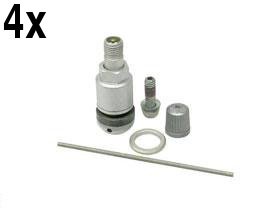 Porsche 955 957 987 997 Wheel Valve Stems TPMS x4 Valve Stems & Caps OEM POR_955361053009108980x4