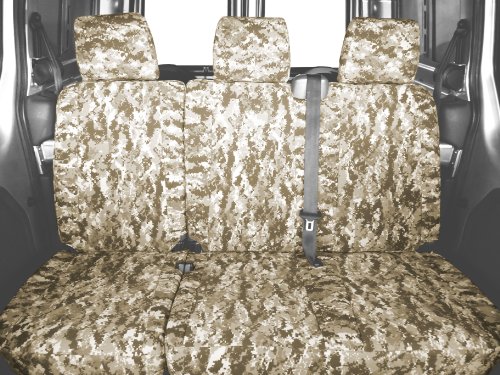 CalTrend Rear Row 60/40 Split Back and Solid Cushion Custom Fit Seat Cover for Select Nissan Versa Models - Camouflage (Desert) Accessories CalTrend NS135-96KD