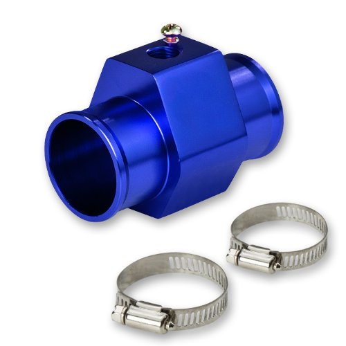ANODIZED ALUMINUM 1.1 INCH 28MM RADIATOR WATER TEMPERATURE SENSOR GAUGE ADAPTOR BLUE Water Temp DNA ADT-WATEMP-28MM-BL