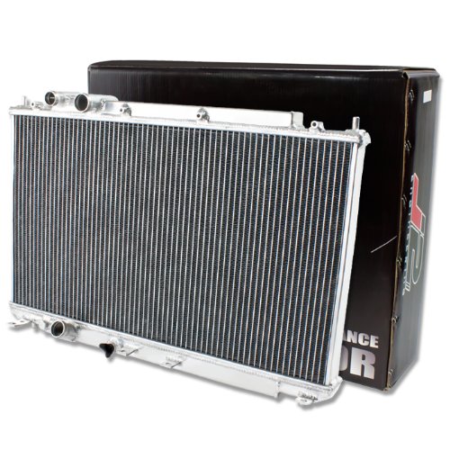 J2 ENGINEERING ALUMINUM FULLY POLISHED 2-ROWS RACING/COOLING RADIATOR CIVIC SI Radiators DNA J2-020