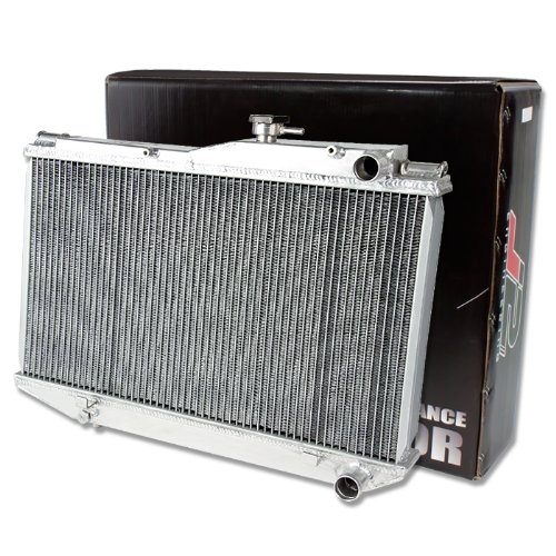 J2 ENGINEERING ALUMINUM FULLY POLISHED 2-ROW RACING/COOLING RADIATOR AE86 GTS/GT Radiators DNA J2-065