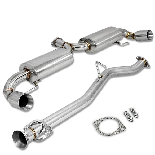 MAZDA RX-8/RX8 R2 13BMSP DUAL 3.5 INCH MUFFLER TIPS CAT CATBACK EXHAUST SYSTEM Cat-Back Systems DNA CBE-MRX8