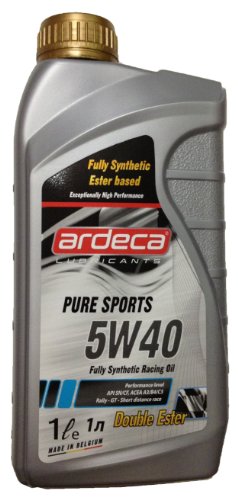 Ardeca PURE SPORTS 5w40 DOUBLE ESTER Fully Synthetic Racing Motor Oil Case of 12x1L Made in BELGIUM Motor Oils Ardeca ARD010040