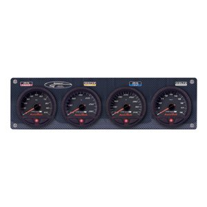 Longacre 4 Gauge Composite Panel with AccuTechTM SMiTM Gauges - OP,WT,OT,Volt - 44519 Radio Accessories Longacre 44519