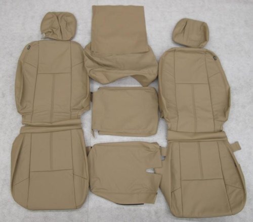 2010-2013 Chevy Silverado crew Katzkin leather seat cover set Lt Cashmere Accessories Katzkin C208A /ICH02
